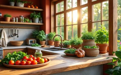 Créer une cuisine chaleureuse et éco-responsable pour sublimer les récoltes de votre potager