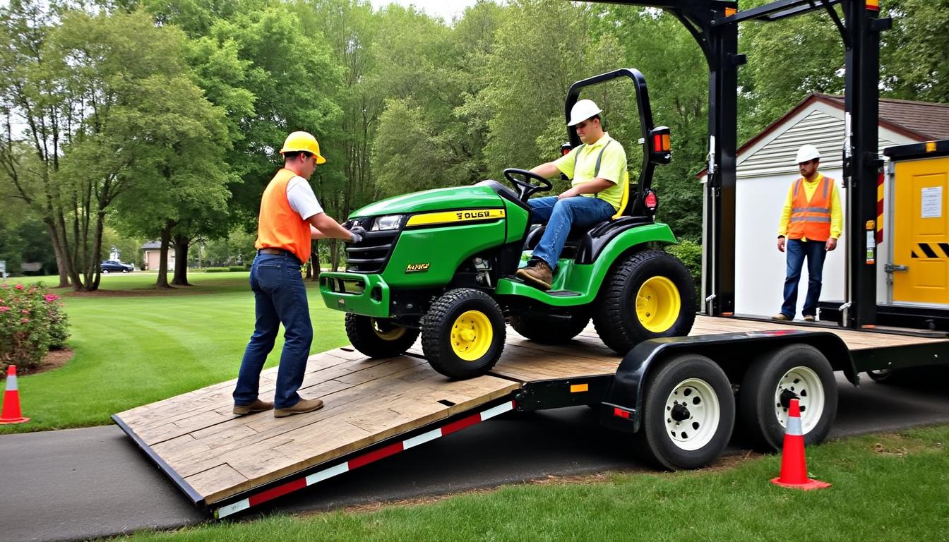 découvrez les bonnes pratiques pour soulever un tracteur tondeuse en toute sécurité et éviter les accidents lors de vos travaux d'entretien.