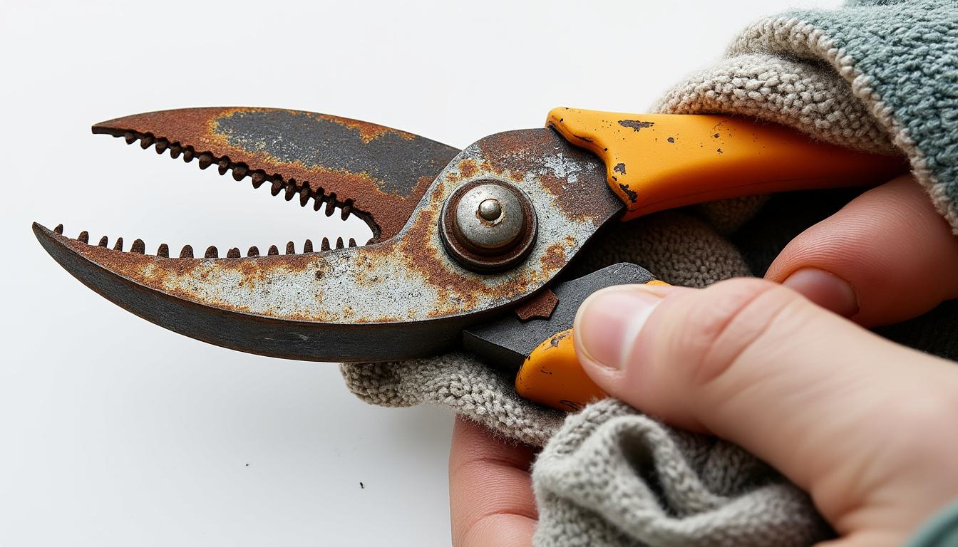 Redonner vie à votre sécateur rouillé : conseils et astuces de nettoyage 2 découvrez nos conseils et astuces efficaces pour redonner vie à votre sécateur rouillé grâce à un nettoyage simple et rapide. prolongez la durée de vie de vos outils de jardin facilement.