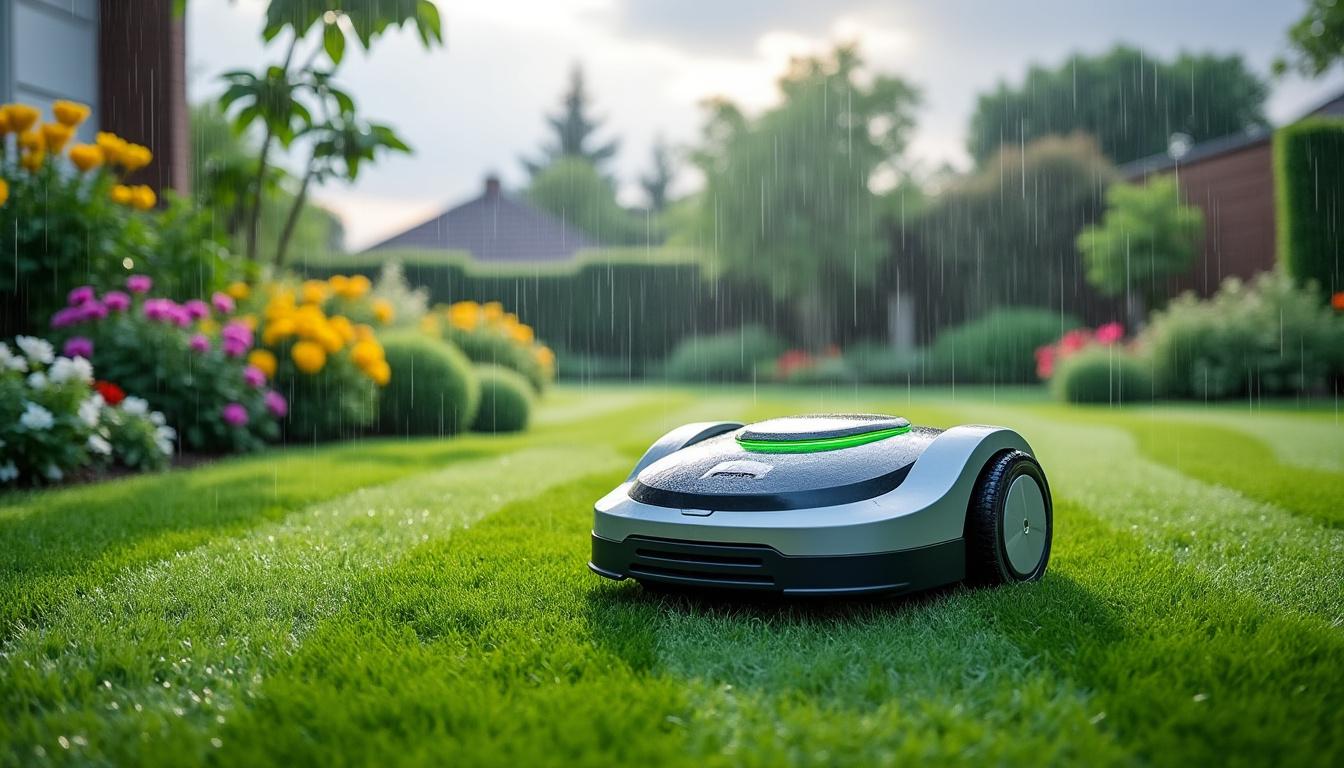 découvrez si le robot tondeuse peut fonctionner sous la pluie, ses limites et conseils pour un entretien optimal par temps humide.